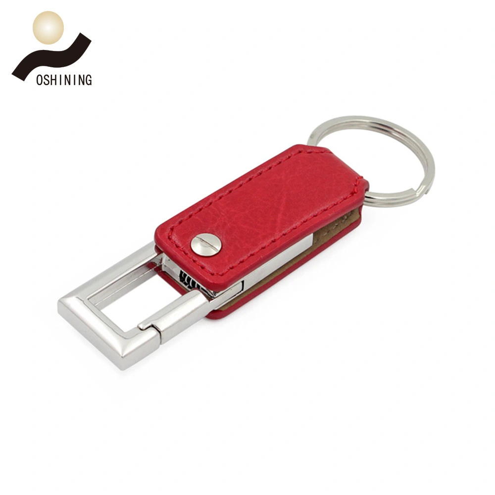 Custom Imprint Engraved OEM Logo USB Flash Leather Pen Drives (USB-LT037)