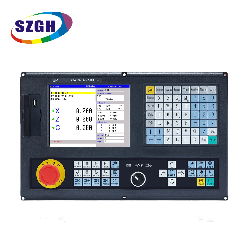 CNC990tdb-3 Lathe Machine CNC Controller CNC Retrofit Kit for Lathe/Turning with Auto Tool Changer Function Similar Delem CNC Controller