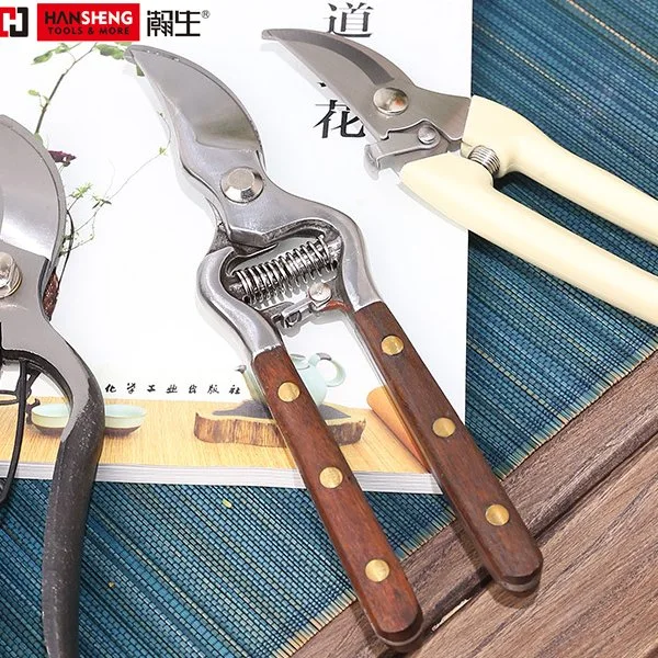 8", 8.5", "Hand Tools, Hardware Tools, Made of High Carbon Steel, Polish, with Mahogany Handle, Redwood Handle or PVC Handle, Pruning Shear, Gardening Tools