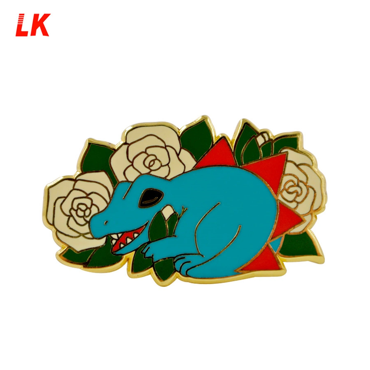 Custom Palm Coconut Tree Logo Shaped Metal Flower Shirt Pin