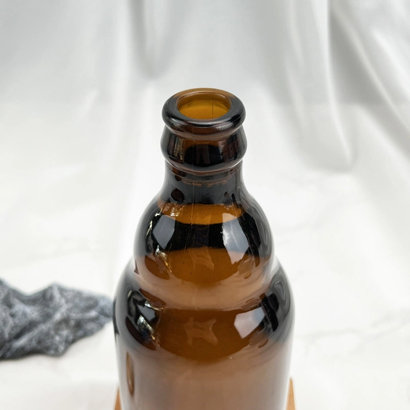 500ml Amber Glass Beer Bottle, Craft Beer Bottles with Crown Cap