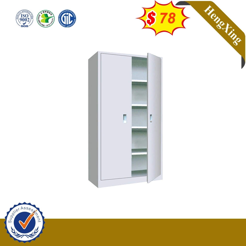 Modern Office Metal School Furniture Storage Rack Steel Glass 2 Door Bookcase Filing Cabinets