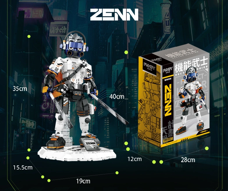 WOMA Spielzeug Funify W9006 Schüler Beliebte funktionelle Samurai Roboter Modell Kunststoff Bausteine Brick Boy Geburtstag Weihnachten Geschenk Bau Spielzeug