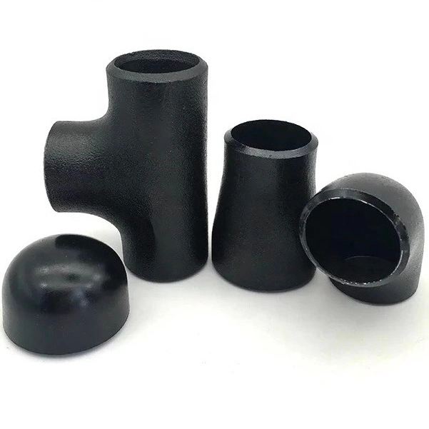 ASME B16.9 Mss Sp 75 8 Inch 4 Inch DN100 Seamless/Welded Sgp P265gh A234 Wpb Ms Mild Reducing Reducer Equal Bend Cap Tee Elbow Carbon Black Steel Pipe Fitting