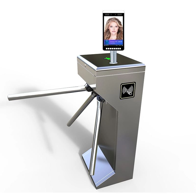 Intelligent Face Recognition Temperature Measuring Machine Free Sdk Turnstile Gate System Card Reader Security Entance Gates