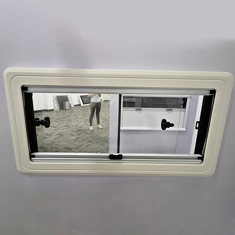 Ventana deslizante lateral de remolque para vehículos sepcial con perfil de aleación de aluminio Marco de vidrio templado para coche modificado de Camper Van