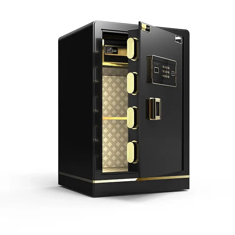 Biometric Fingerprint Password Entry Safe Box with Override Keys Safety Storage Box