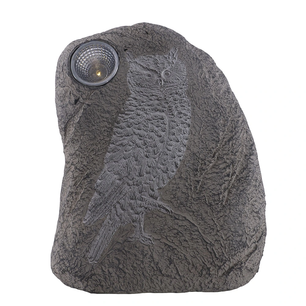 Solar Powered Decorative Fake Rocks with Animal Totem for Garden