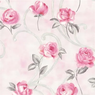 Red Rose Wall Paper for Home Wall Decor (220-240g/sqm 53CM*10M)