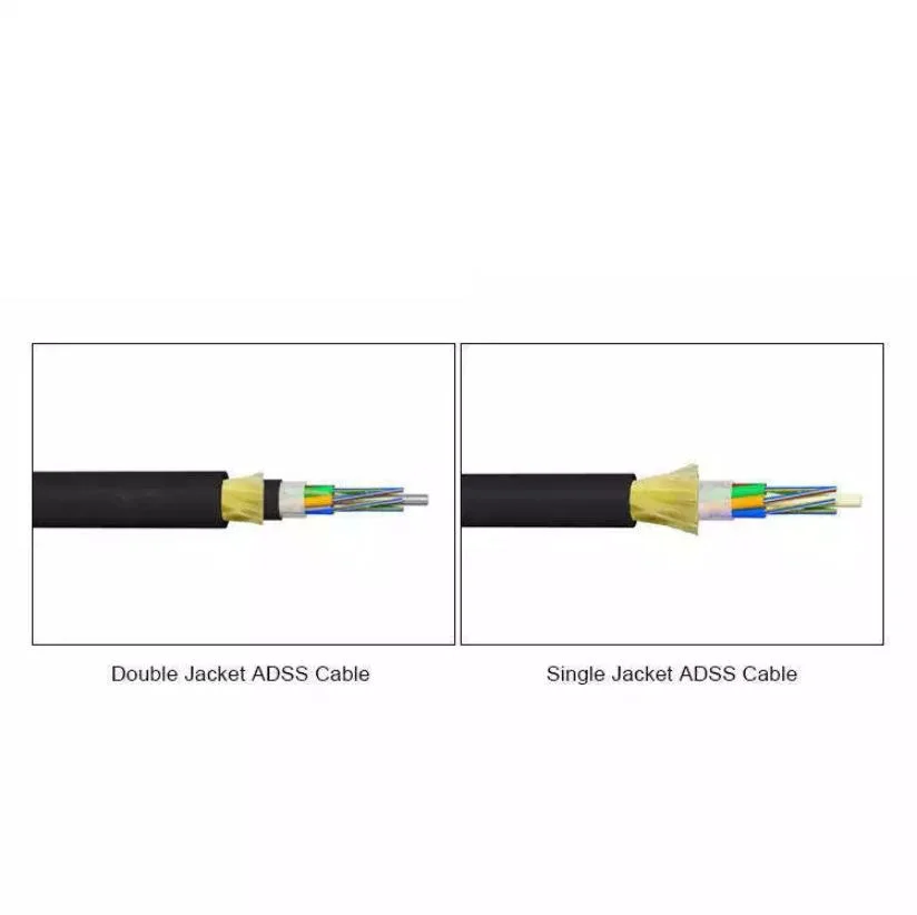 Aerial 12 24 48 96 144 288 Core ADSS G652D Single Mode Loose Tube ADSS G652D/Om2/Om3/Om4 Optical Fiber Cable