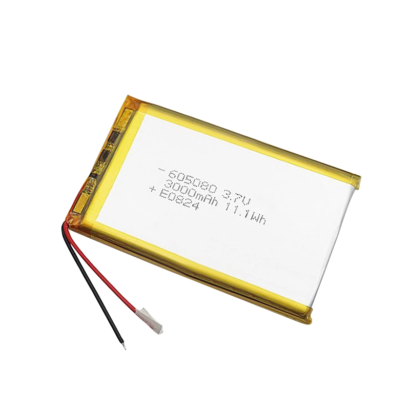 High Capacity Battery 3000mAh 605080 3.7V Rechargeable Li-ion Polymer Battery for Doorbell/Lamp