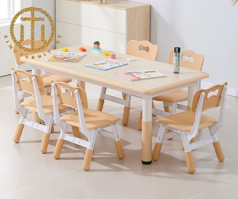 Liftable Kindergarten Table and Chair Set Home Kids Baby Plastic Furniture