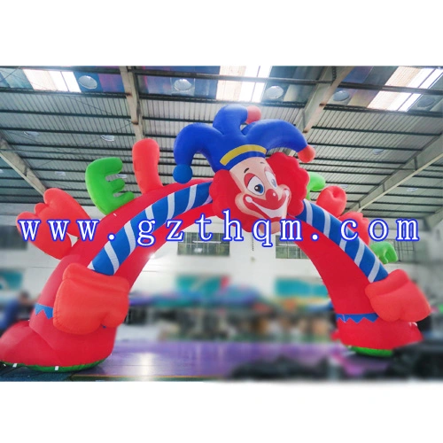 Children's Park Clown Cartoon Inflatable Arch/Inflatable Finish Line Arch