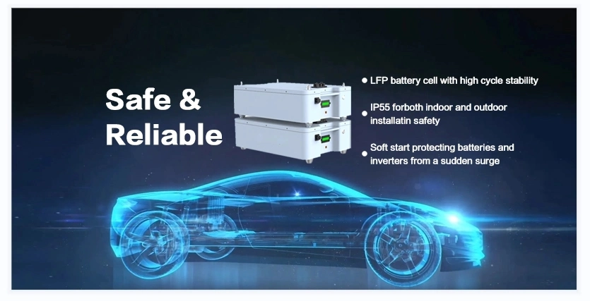 3.8kwh ~ 19.2kwh Power Bank DC EV Charger Portable Solar Battery System Charging Equipment