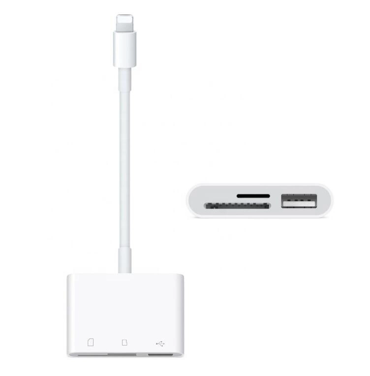 3 في 1 Lightning إلى قارئ بطاقات USB SD TF مهايئ OTG لهاتف Apple Phone11/12/13/iPad/iPod Touch