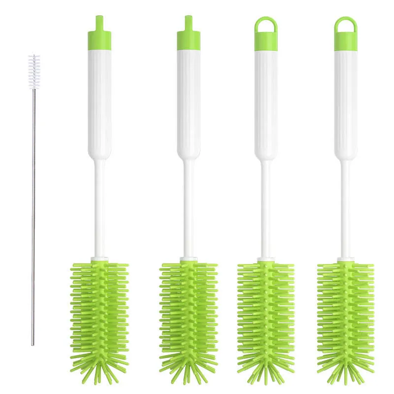 Long Handle Non-Toxic Silicone Baby High Quality Bottle Cleaning Brush