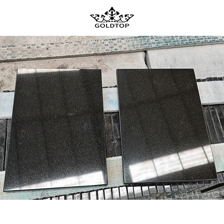 Natural Stone Polished Indoor Decoration Absolute Black Slab Black Granite Price for Countertop/Floor Tile/Shadow Carving Board/Laser Engraved Plate