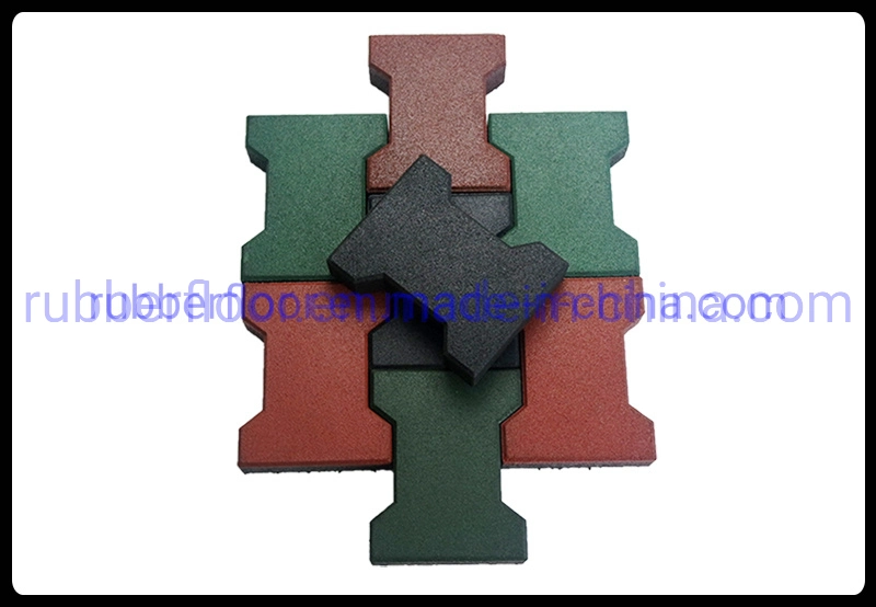 Dog-Bone Rubber Tile Jigsaw Rubber Floor Puzzle Rubber Mat