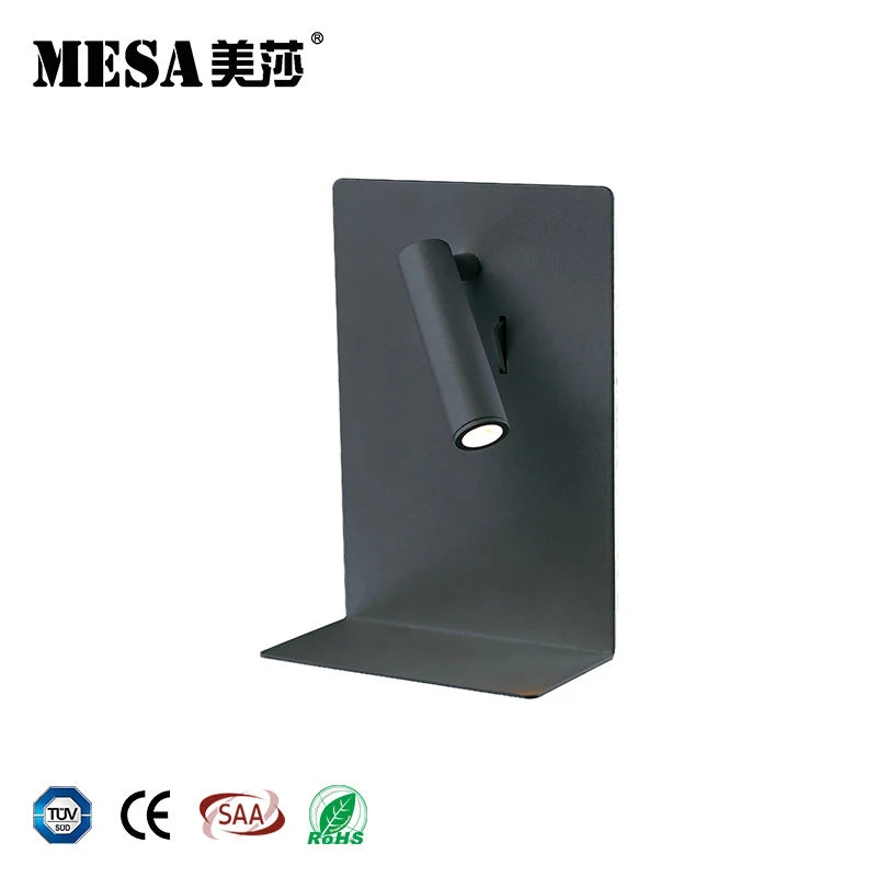 Venta en caliente aluminio 3+8W Estudio LED de lectura Luz de pared ajustable Lámpara de lectura puntual