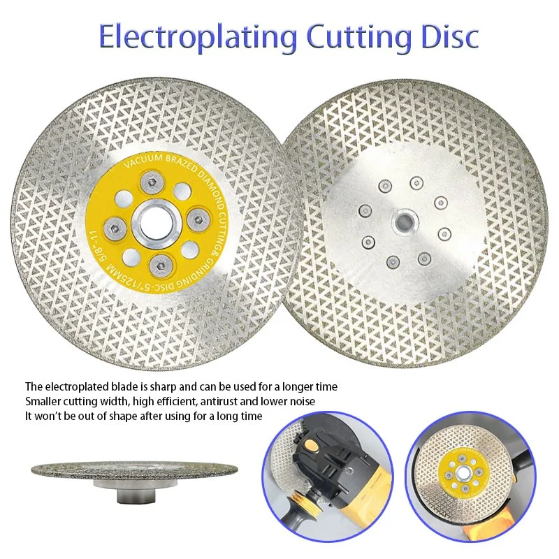 5" Single Side Star Electroplated Diamond Stone Grinding Wheel M14 Diamond Coated Cutting Disc Saw Blade for Granite Marble Tile