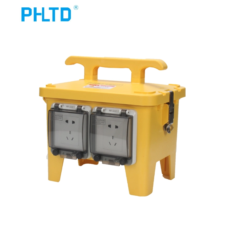 Outdoor Mobile Yellow Maintenance Box Combined Industrial Portable Waterproof Socket Box