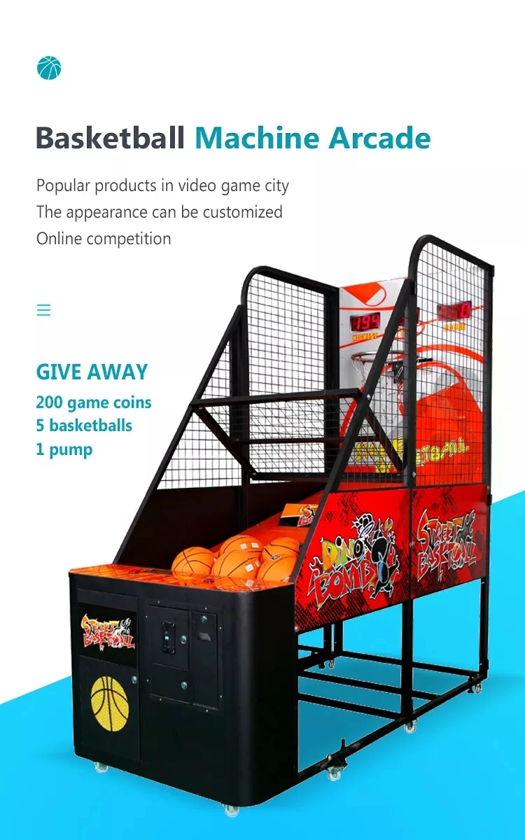 Coin Operated Indoor Electric Basketball Sport Basketball Arcade Game for Children