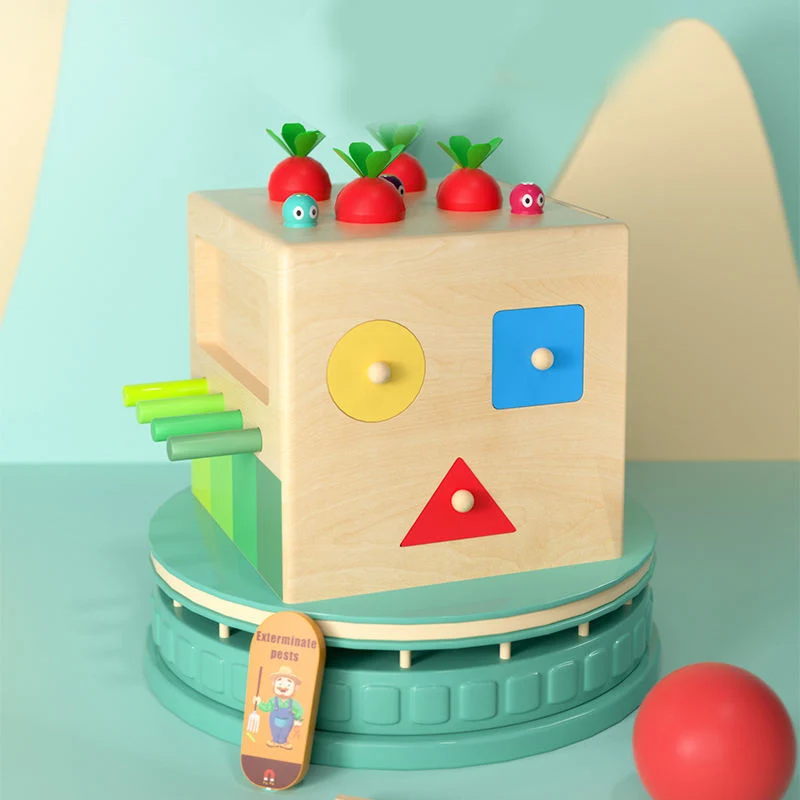 Montessori Early Educational Box Kids Wooden Shape Sorter Toy