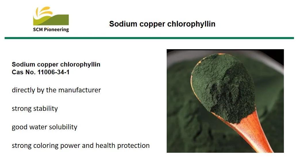 Haute pureté extrait de feuilles de mûrier de sodium naturel Chlorophyllin en cuivre