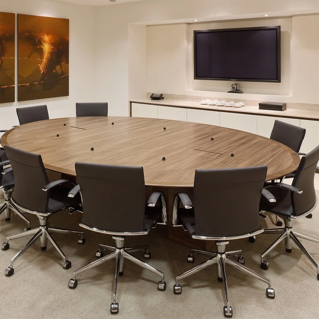 Artificial Marble Meeting Room Desk Conference Table Board Room Table Office Furniture with Chairs