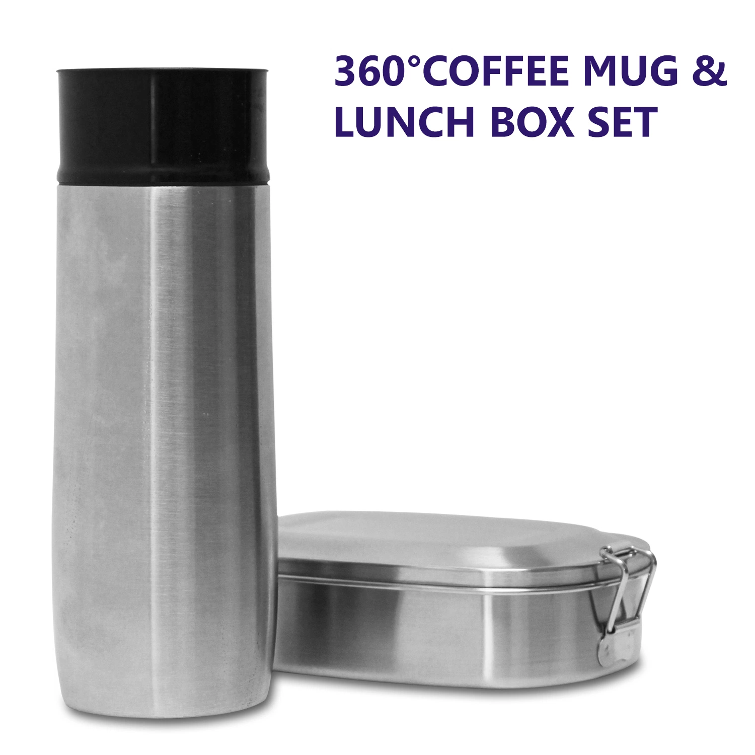 Kaffeetasse Aus Edelstahl Und Lunchbox-Set