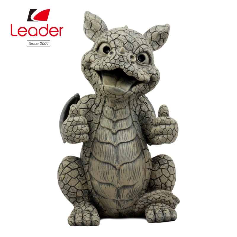 Faux Stone Resin Finish Good Job Thumbs up Dragon Garden Statue