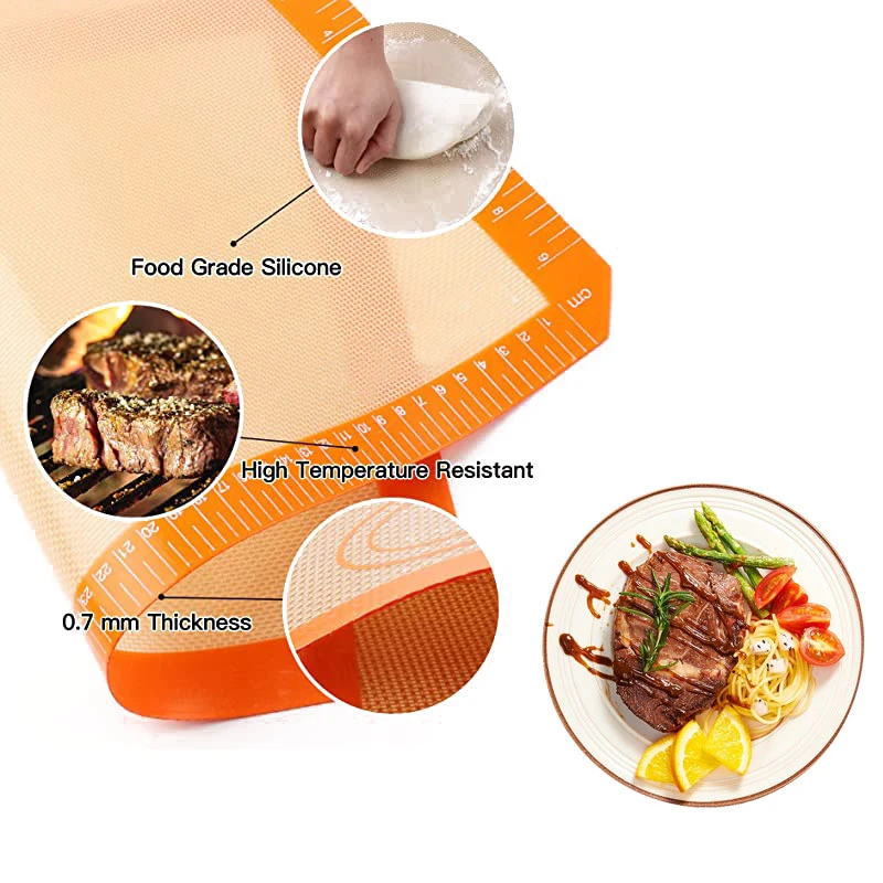 Baking Liner with Measurements Breathable Kitchen Silicone Baking Mat