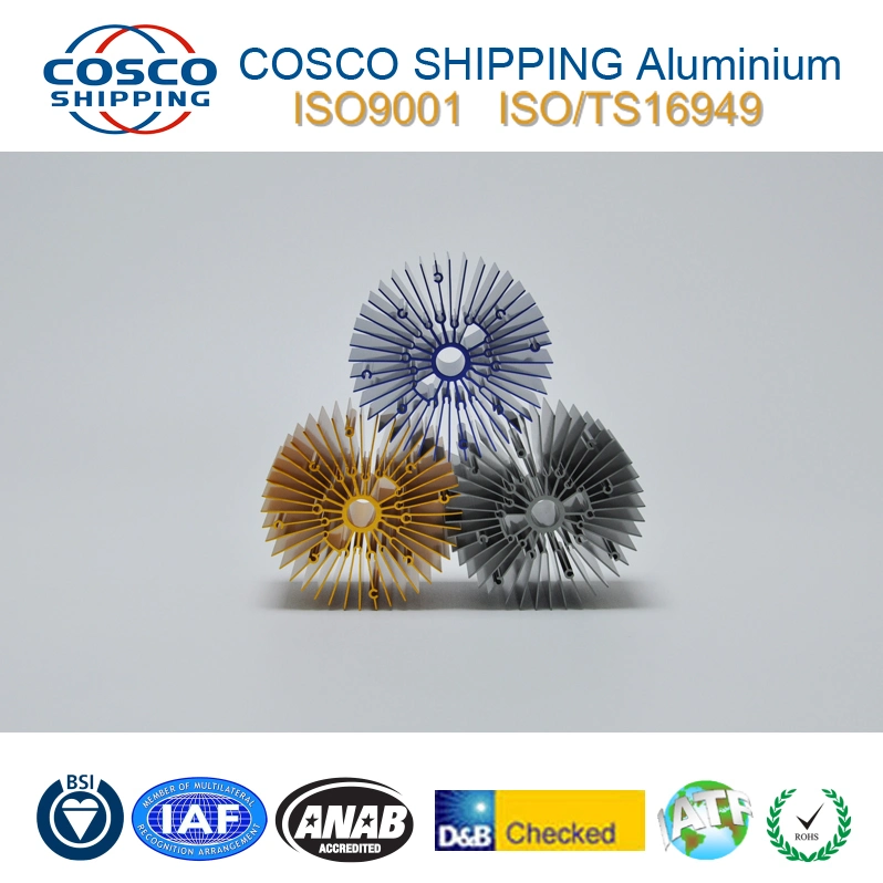 Fábrica de extrusión de aluminio Sun Flower Disipador de calor del radiador de alta potencia