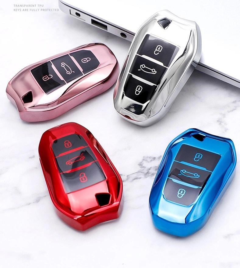 Hot-Selling TPU Car Key Case Cover Gift Shell for Peugeot