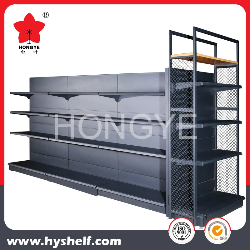 Double Side Heavy Duty Hypermarket Wire Mesh Gondola Shelf