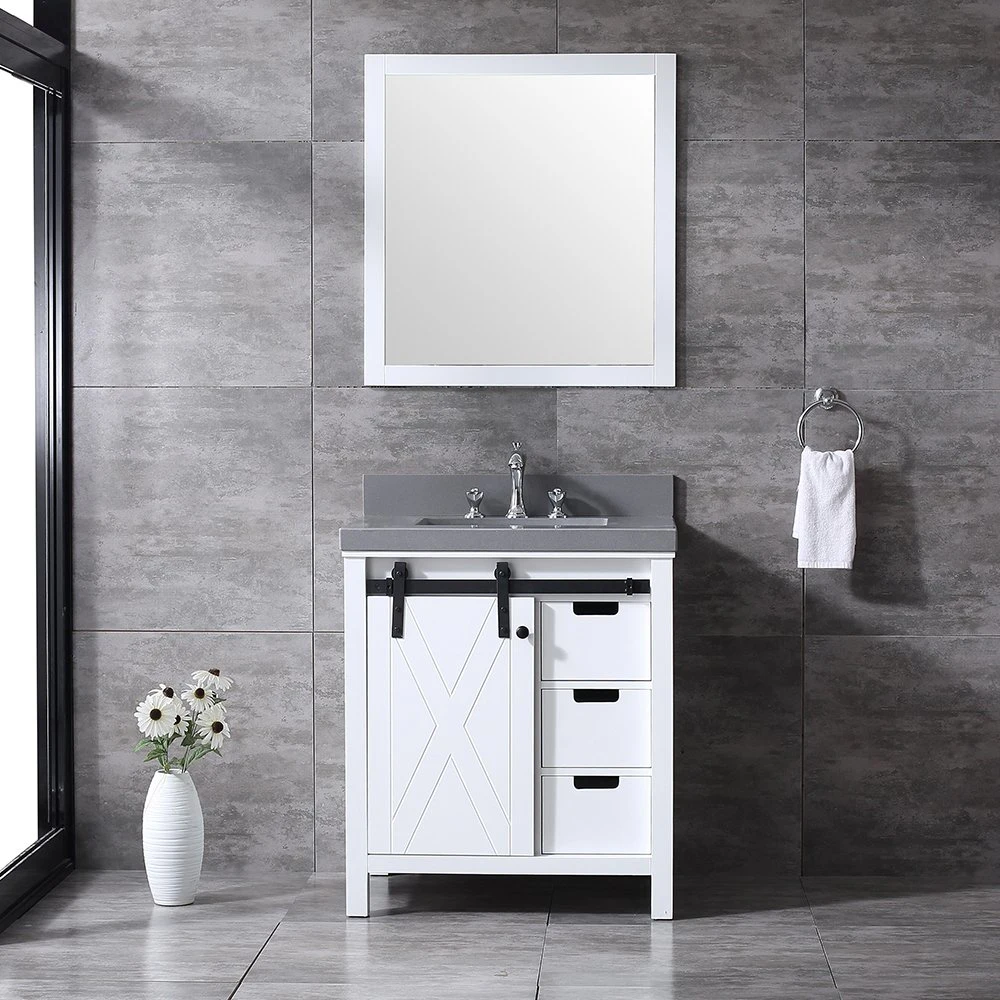 30 Inch Modern Integrated Basin Bathroom Vanity Cabinet