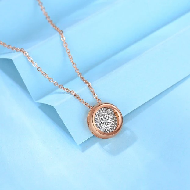 Round-3 Diamond Pendant Necklace Fashion Garment Accessories Imitation Costume Jewellery Wholesale/Supplier