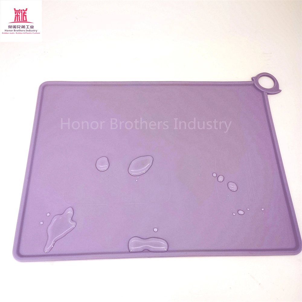 Custom Silicone Mat, Insulation Dish/Bowl Placemat, Dining Table Mat, Purple