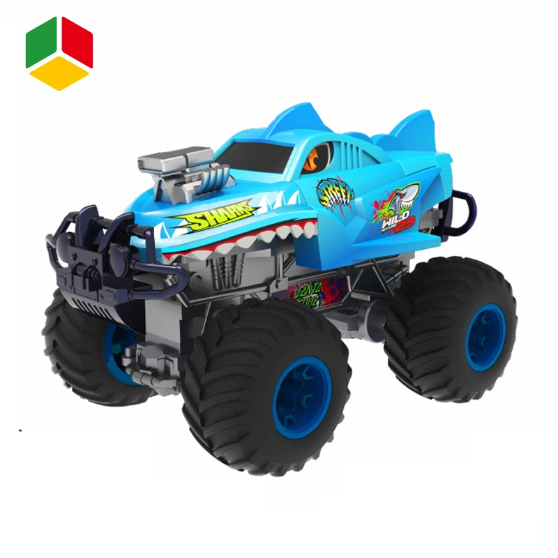 QS 1/16 Scale 4CH Building Block Radio Control Car Big Wheel Electric RC off Road Car Hobby Power Battery Style Two Color Kids Toys Cars