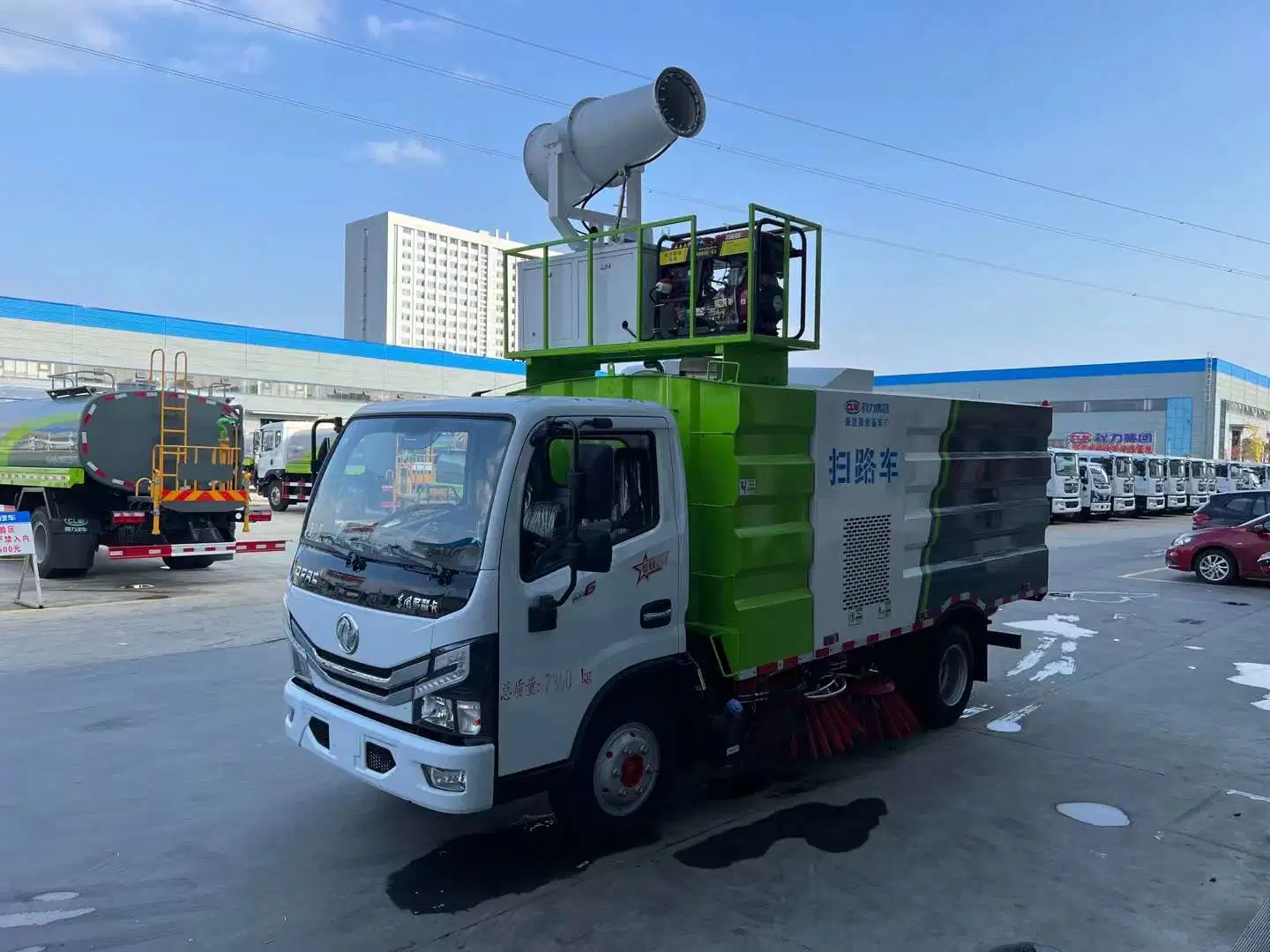 Pressure Vacuum Road Cleaning Street Sweeper Truck Clean Water Tank 2500L Waste Water Tank 3000L High Pressure Road Washing Truck