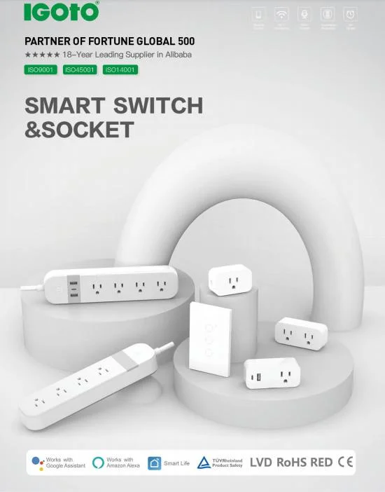 2USB+Type C Tuya WiFi Smart Power Strip работает с Alexa Google Home