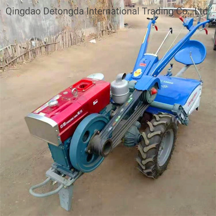 Agriculture Multifunctional Rotary Cultivator Point Linkage Ground Tiller Machine Gasoline Power Tiller Driven by Walking Tractor