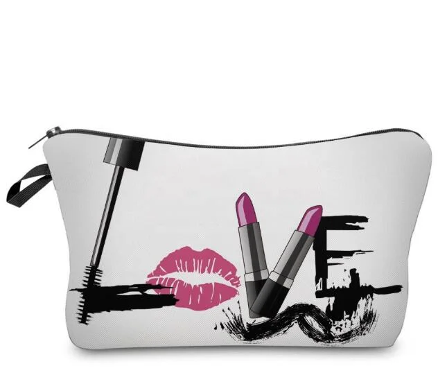 Wholesale Custom Logo Fashion Design Pencil Bag Brush Storage Pouch Makeup Bag Travel Cosmetic Bag