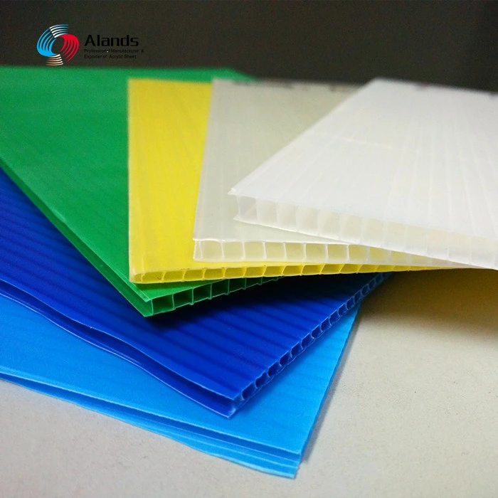 Water-Proof PP Hollow Sheet White PP Corrugated Sheet 1220X2440mm for Printing