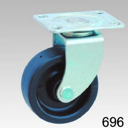 Black Nylon Small Wheel Swivel Plate Top Caster