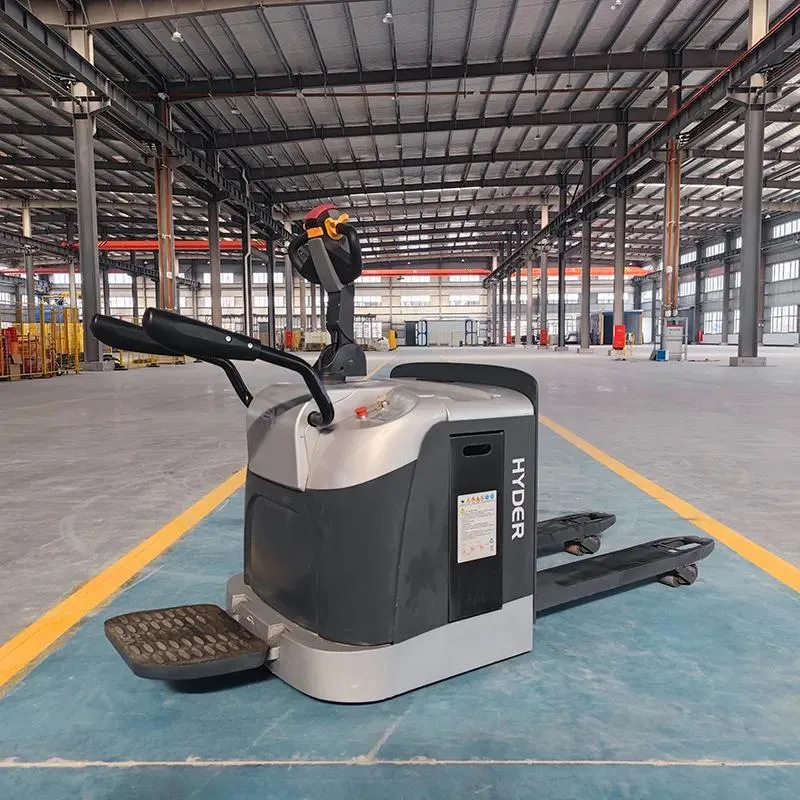 Warehouse Factory Lifting Equipment Pallet Jack Standing-on Electric Pallet Truck 2.5t