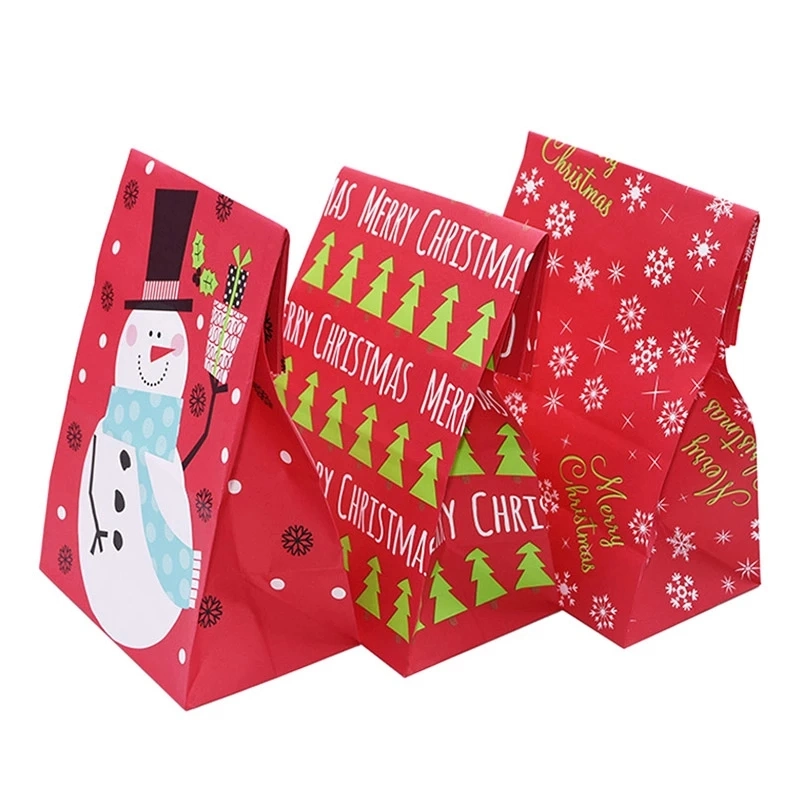 High quality/High cost performance  New Design Christmas Pattern Gift Food Paper Bag