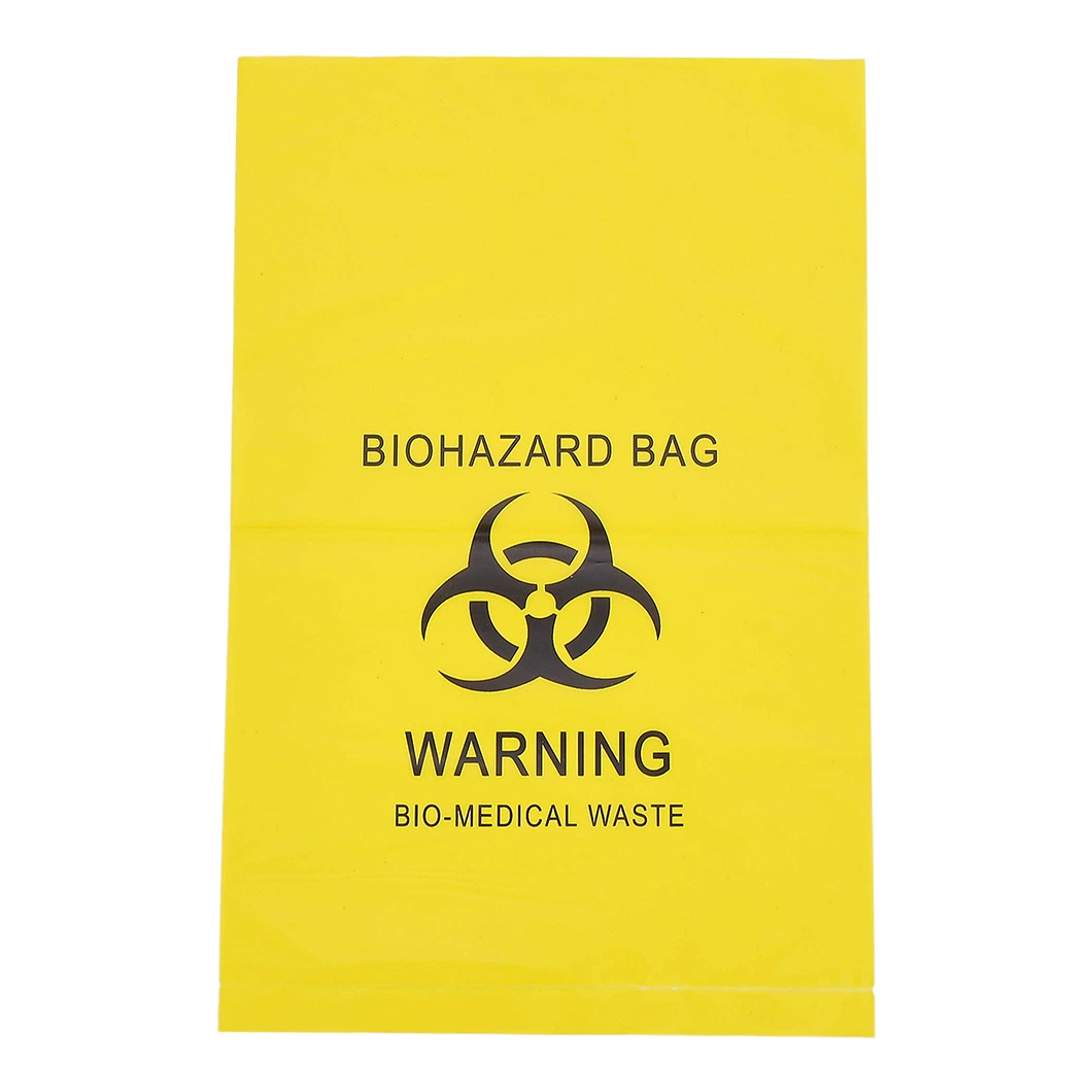 Medical Biohazard Waste Bags Yellow Disposable Plastic Biohazard Garabge Bags