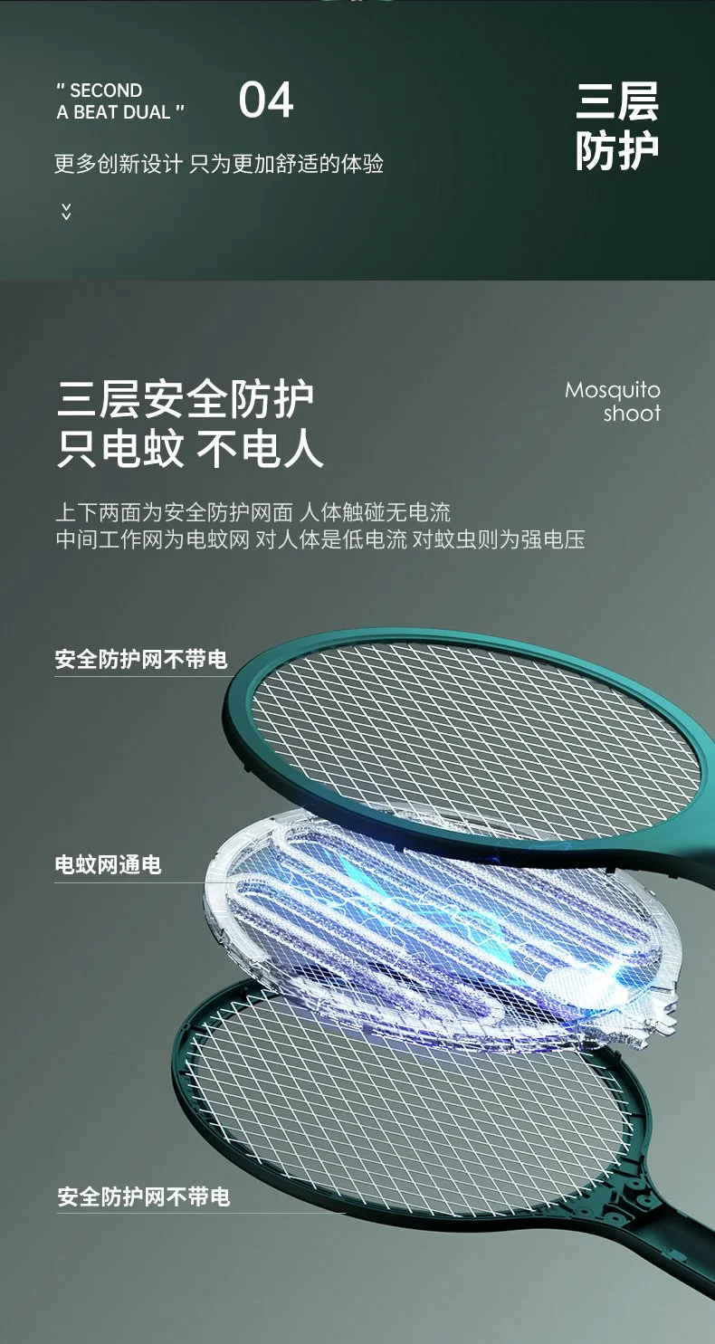 Elektro Moskito Killer 2021 Wiederaufladbarer Moskito Schläger Fly Mosquito Swatter