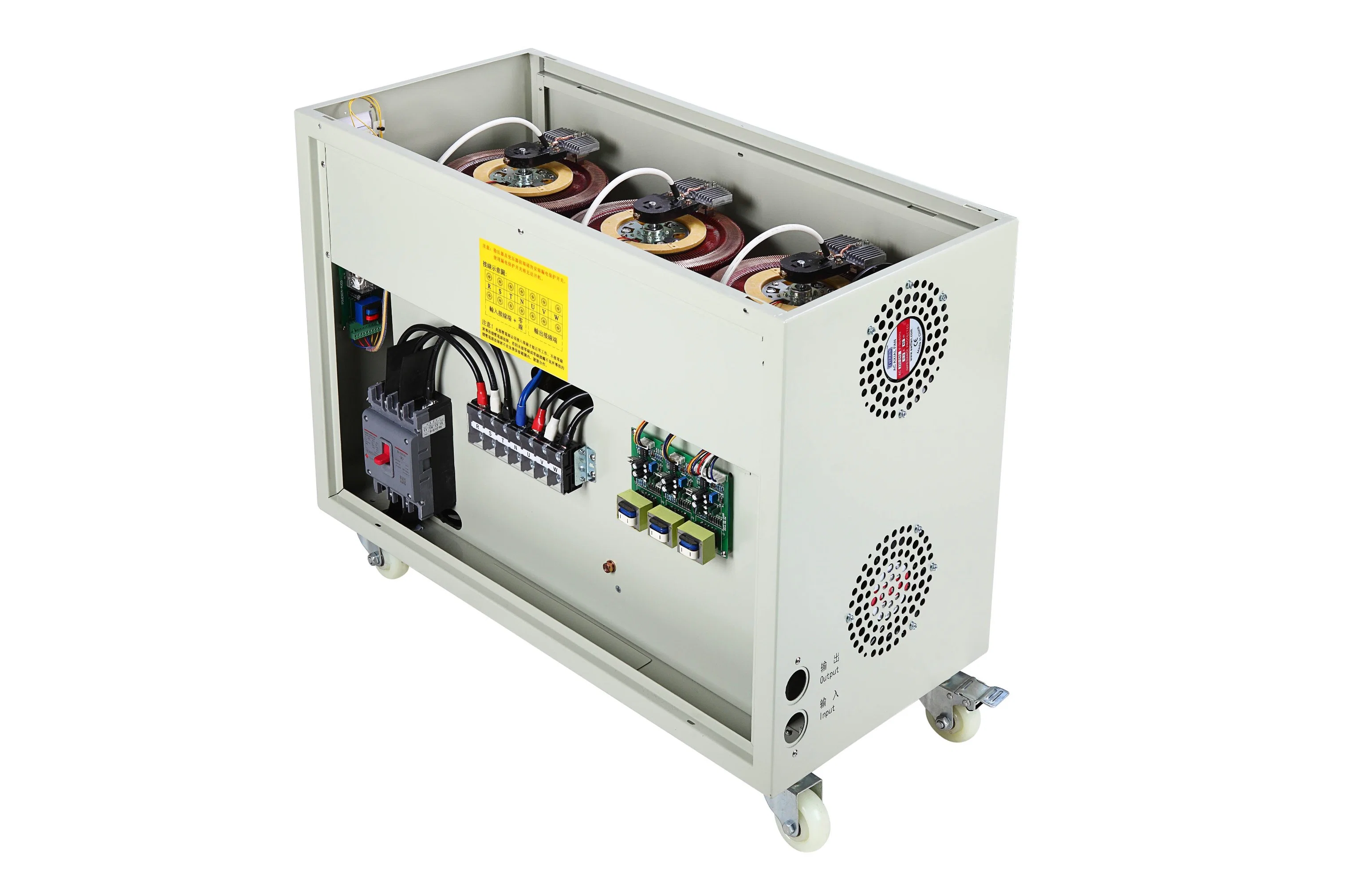 Xinpoming Brand Over 0.95 High Power Factor to Avoid Loss of Virtual Power 45kVA 3 Phase Fully Automatic AC Industrial Accuracy Voltage Stabilizers